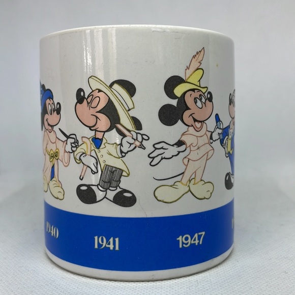 Vintage Applause Disney Through the Years Minnie & Mickey Mouse Mugs 1928 - 1990 - Picture 3 of 16